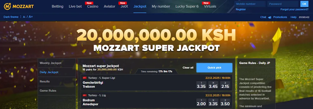 Mozzartbet Casino Jackpots Screenshot